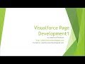 Visualforce Page Development-1(Basics & Different Controllers)