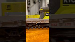 Track maintenance. Ryobi sander G scale track cleaning car.