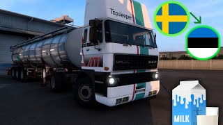DAF F241 Mod - Euro Truck Simulator 2 (Stockholm to Narva - w/ ferry trip)