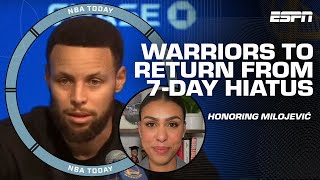 Steph Curry: Warriors to 'carry the spirit' of Dejan Milojević in return to the court | NBA Today