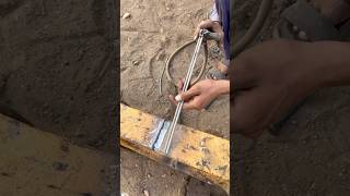 Wow amazing technique of one welding machine tow welding rods joint welding #shortvideo #iron