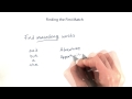 Finding the First Match - Intro to Java Programming