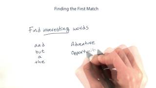 Finding the First Match - Intro to Java Programming