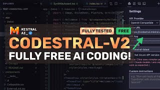 Codestral-V2 (Free API) + Bolt DIY + Cline \u0026 Aider: This FREE \u0026 NO RATE LIMIT AI Coder is AMAZING!