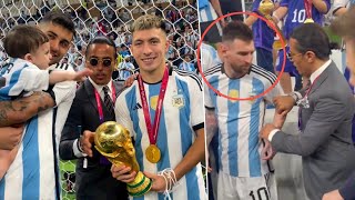 Salt Bae snatch the World Cup trophy from Lisandro Martinez After Pestering Messi for a selfie