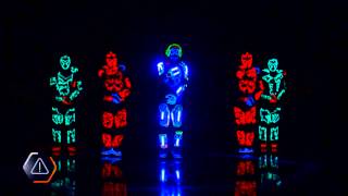 Dance show led, bailarines Light Balance Neon shows Ukraine team dancers in neon suits in LED new