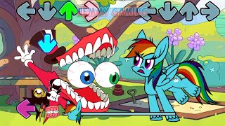FNF NEW Amazing Digital Circus v3 vs My Little Pony Full Episodes Sings Can Can | Equestria Girls
