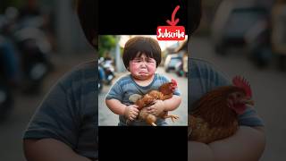 Anak ganteng gendut nangis sambil memeluk ayamnya #anaknangis | subscribe ✅