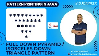 Pattern Printing in JAVA | Session 21 | Full Down Pyramid Pattern | Isosceles Down Triangle Pattern