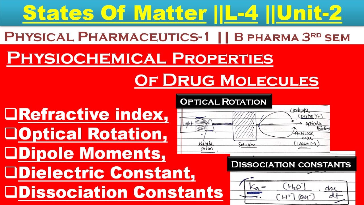 States Of Matter || L-4|| Unit-2|| Physical Pharmaceutics 1|| B ...