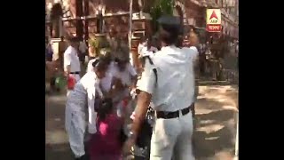 BJP's law violation outside Lal Bazar's main gate