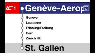 SBB CFF Ansagen/annonces » IC1 Genève-Aéroport – St. Gallen (2023) | SLBahnen