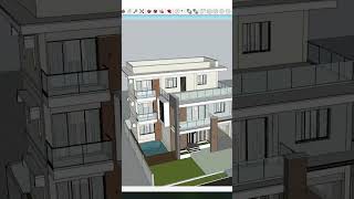 wait till the end for final RENDER🏠🏠 #architecture #autocad #house #banglow #3dsketchup #design