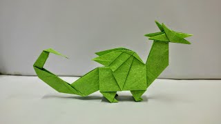 Origami Western Dragon with Horns step by step