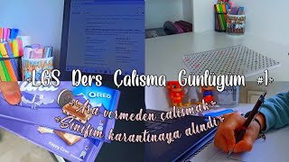 LGS Ders Çalışma Günlüğüm #1 🐼❤️ | Sınıfım karantinaya alındı 🤒 | Nisaa and Coffee