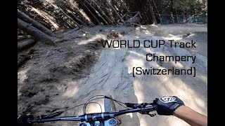 Training Champery World Cup Track - full GoPro Run