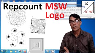 MSW Logo Repcount command in hindi | learn msw logo premitives in hindi | design (Drawing) msw logo