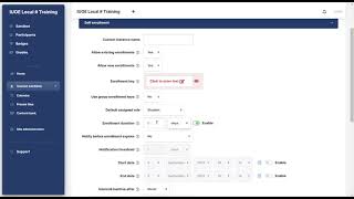 Turn on Self-enrollment in a Course