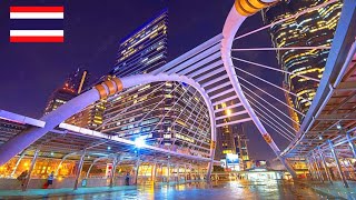 Night Walking in Downtown Bangkok, Sathorn District