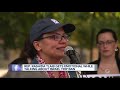 Congresswoman Rashida Tlaib speaks to supporters following decision not to travel to Israel