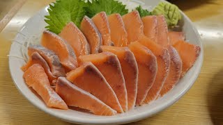 【Hokkaido Japan】Delicious Sashimi of Cherry Salmon in Eastern Hokkaido #hokkaido #sashimi  #seafood