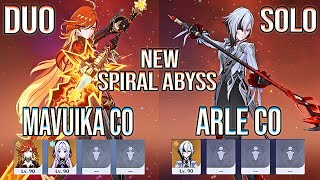 New Abyss Duo Mavuika \u0026 Solo Arlecchino C0 Spiral Abyss Floor 12 Genshin impact