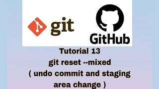 Git and GitHub Tutorial 13: git reset - -mixed ( Undo commit on repo level and staging area changes)