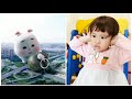 qania and super cute fat rabbit si embul kelinci lucu bikin ngakak