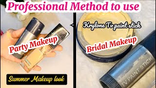 How to Use Krylone Tv Paint stick|| Parlour Secret Glowing Base #makeup#makeupti