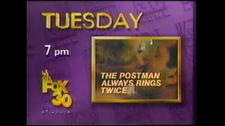 1991 KDNL Tuesday Night at the Movies promo