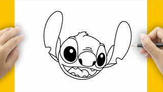 HOW TO DRAW CUTE STITCH STEP BY STEP