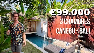 Une villa de 3 chambres pour seulement 99.000euros 🔑 Canggu - Bali 🏝️