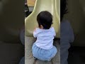 1歳1ヶ月の赤ちゃんはひとりですべり台をすべれるのか！？ shorts 赤ちゃん