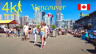 Shopping, Dining \u0026 Entertainment 4K Walk, Granville Island, Vancouver, Canada (Island in Downtown)