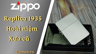 Zippo USA| Zippo Replica 1935 hộp quẹt Zippo Mỹ chính hãng chất liệu đồng khối