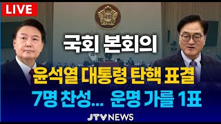 [🔴 LIVE 본회의] 윤석열 대통령 탄핵 표결.. 운명 가를 1표는?ㅣ국회 본회의 (이 시간 본회의장)