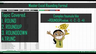 Master Excel Formulas: ROUND, ROUNDUP, ROUNDDOWN, and TRUNC Explained!