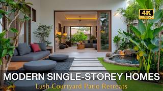 Modern Tropical Single-Storey Homes: Open-Concept Living with Lush Courtyard Patio Retreats