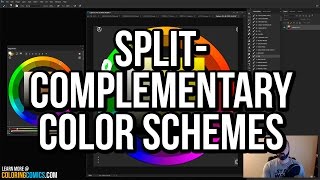 What are split complementary color schemes? a Photoshop comic book coloring tutorial!
