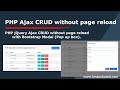 PHP Ajax CRUD without page reload with Bootstrap Modal (Pop up box) using jQuery, PHP Ajax in 2022