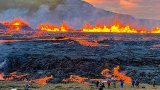 NEW HUGE Lava Eruption in Iceland 🔥 Meradalir Volcano Eruption (Aug 4, 2022)