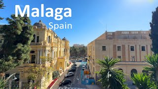 Malaga, Spain 4k(60) Walking tour along the coastline by the sea