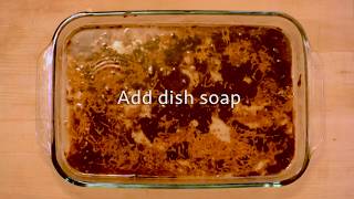 DIY How to Clean your Burnt Glass Pan- Kitchen Hack