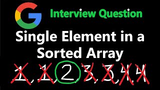 Single Element in a Sorted Array - Leetcode 540 - Python