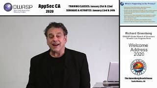 AppSecCali 2020 Thursday Welcome Address - Richard Greenberg