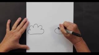 Drawing For Beginners | How to draw a Rainbow with Clouds