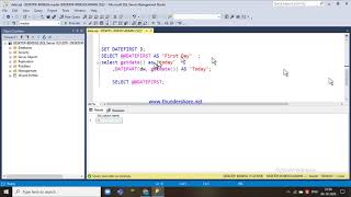 56.SET DATEFIRST() AND @@DATEFIRST() FUNCTION IN SQL - TELUGU