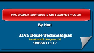 why multiple inheritance is not supported by javaDiamond Problem