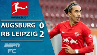 Yussuf Poulsen’s INCREDIBLE volley takes RB Leipzig past Augsburg | ESPN FC Bundesliga Highlights