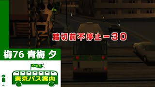 梅76 青梅 夕 【東京バス案内】 東青梅駅前～上成木 9/12 経験値稼ぎとお客さんからの手紙